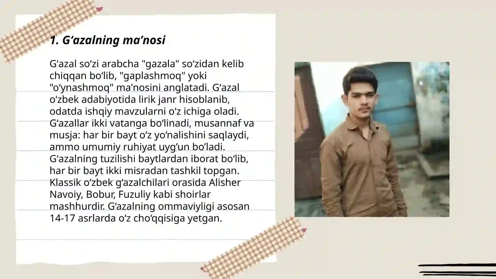 Hamza Imonberdiyevning "Gʻanicha" she'ri 3