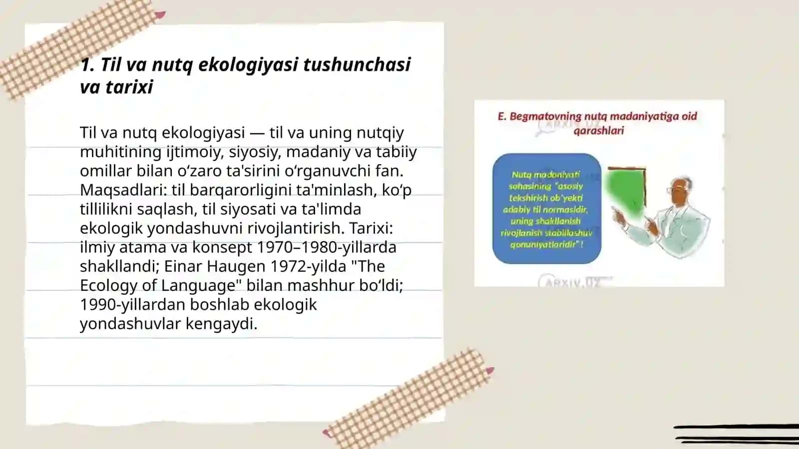 Til va nutq ekologiyasi uchun slayd 3