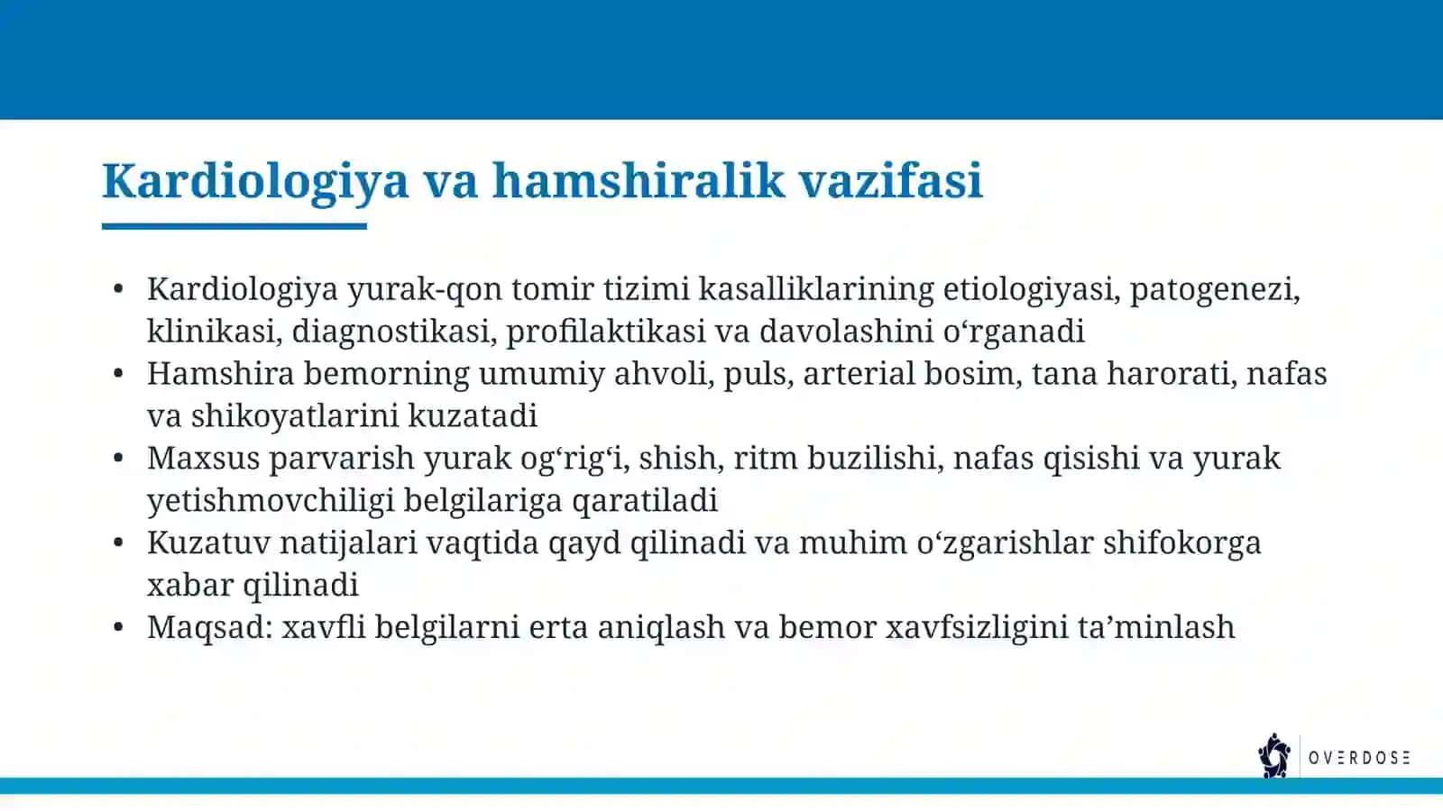 Yurak-qon tomir tizimi kasalliklarida bemor parvarishi va nazorati 3