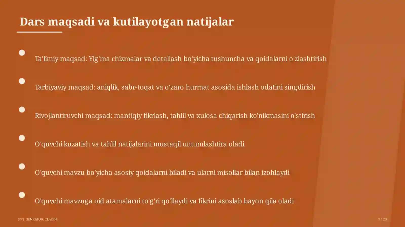 Yig'ma chizmalar va detallash (9-sinf) 3