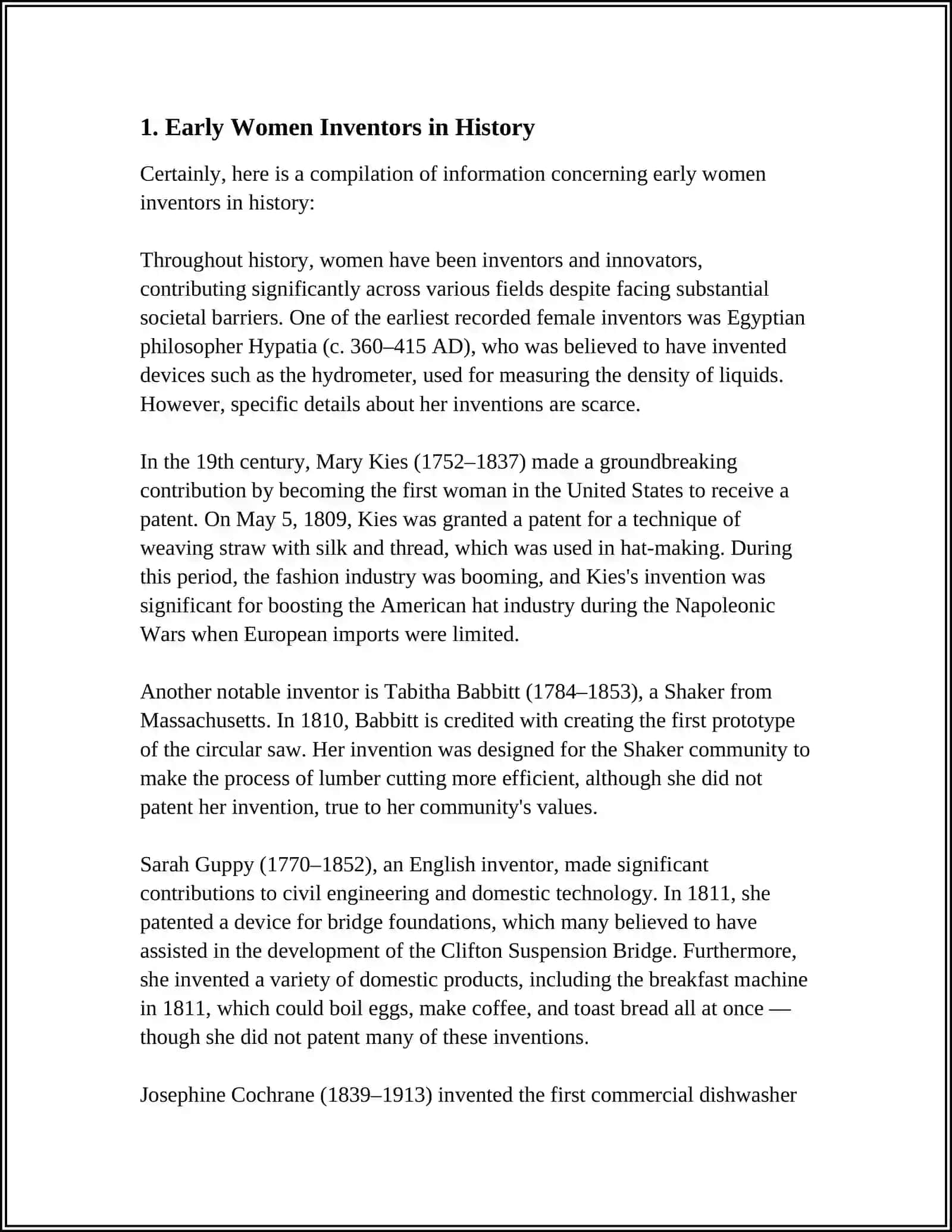 WOMEN INVENTORS 3