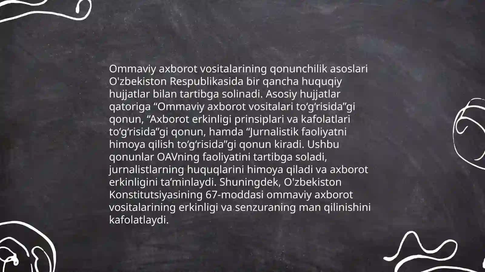 Oʻzbekiston respublikasida ommaviy axborot vositalarining faolyati 3