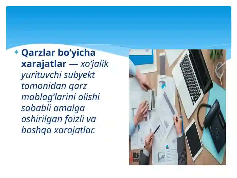 Qarzlar bo‘yicha xarajatlar hisobi 3