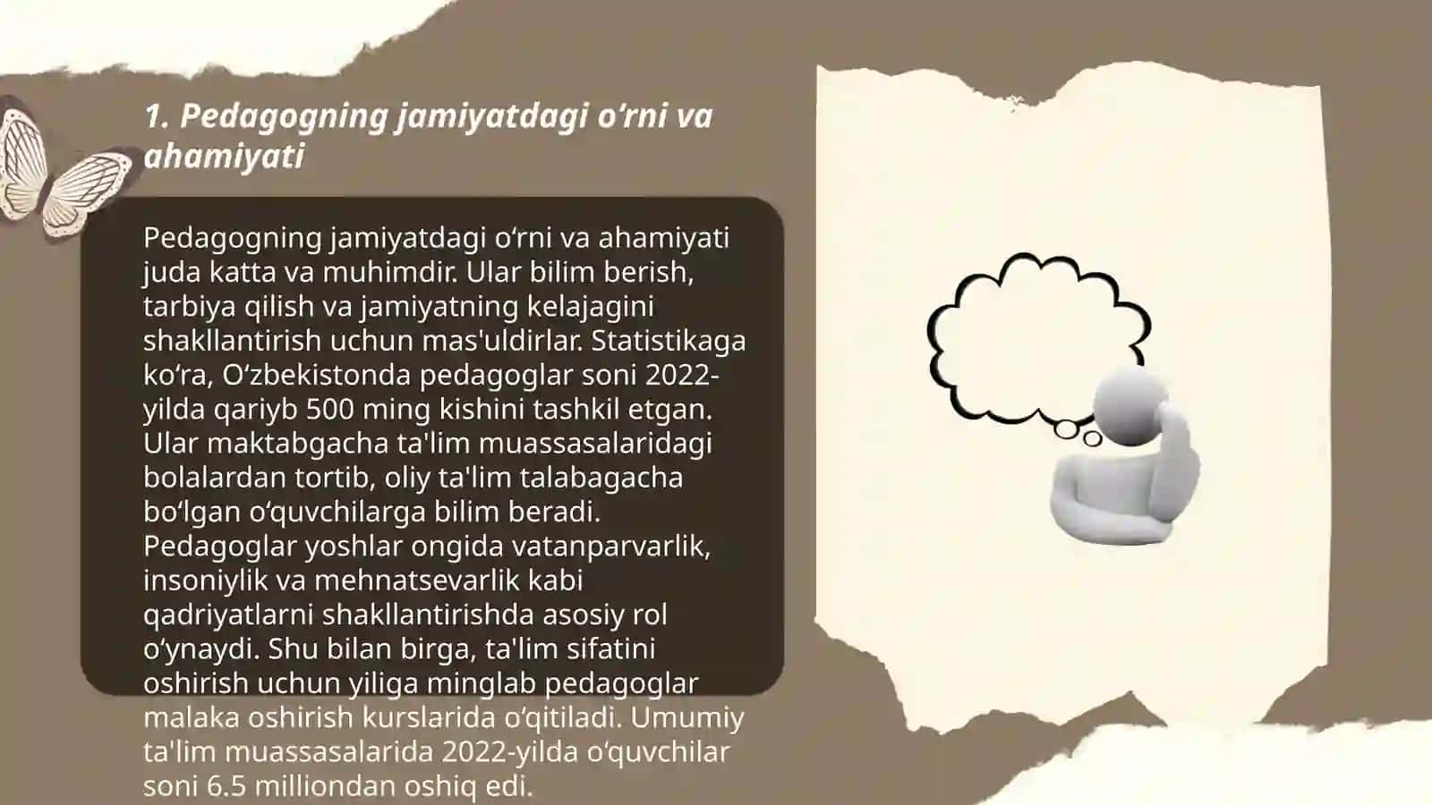 Pedagogning jamiyatda tutgan o‘rni, uning obro‘si. Abdurahmonova Guli 3