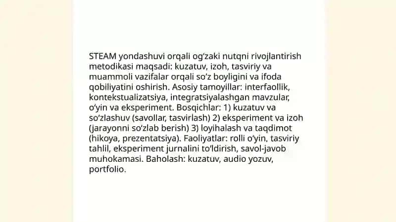 STEAM texnologiyasi asosida bolalarga nutqni rivojlantirish 3