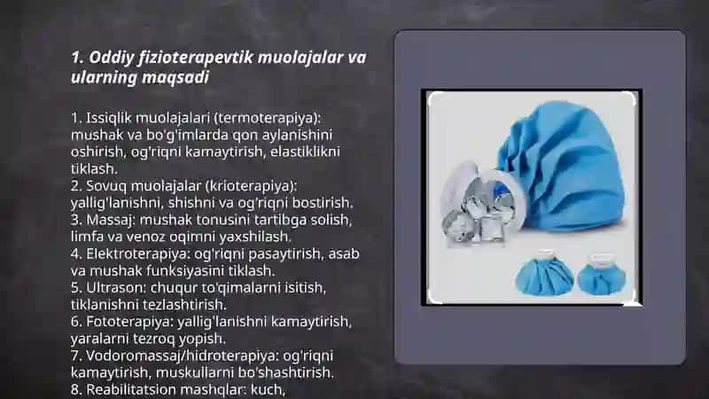 Oddiy fizioterapevtik muolajalarni bajarish texnikasi 3