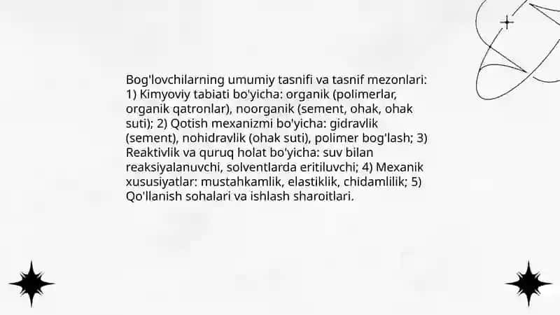 Bog'lovchilarning umumiy tasnifi va tasnif mezonlari 3