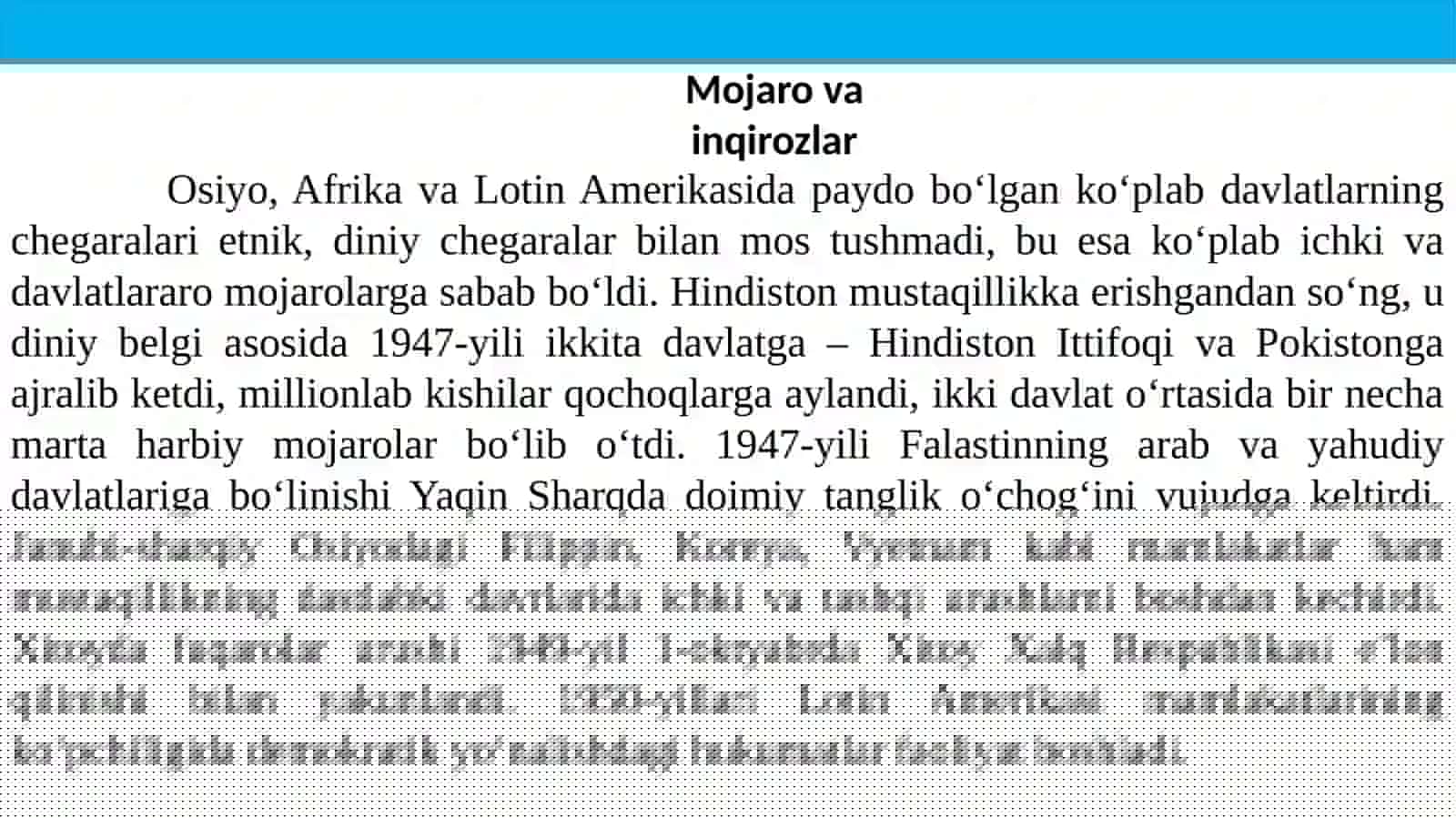 10 –Sinf  Jaxon tarix   taqdimoti 3