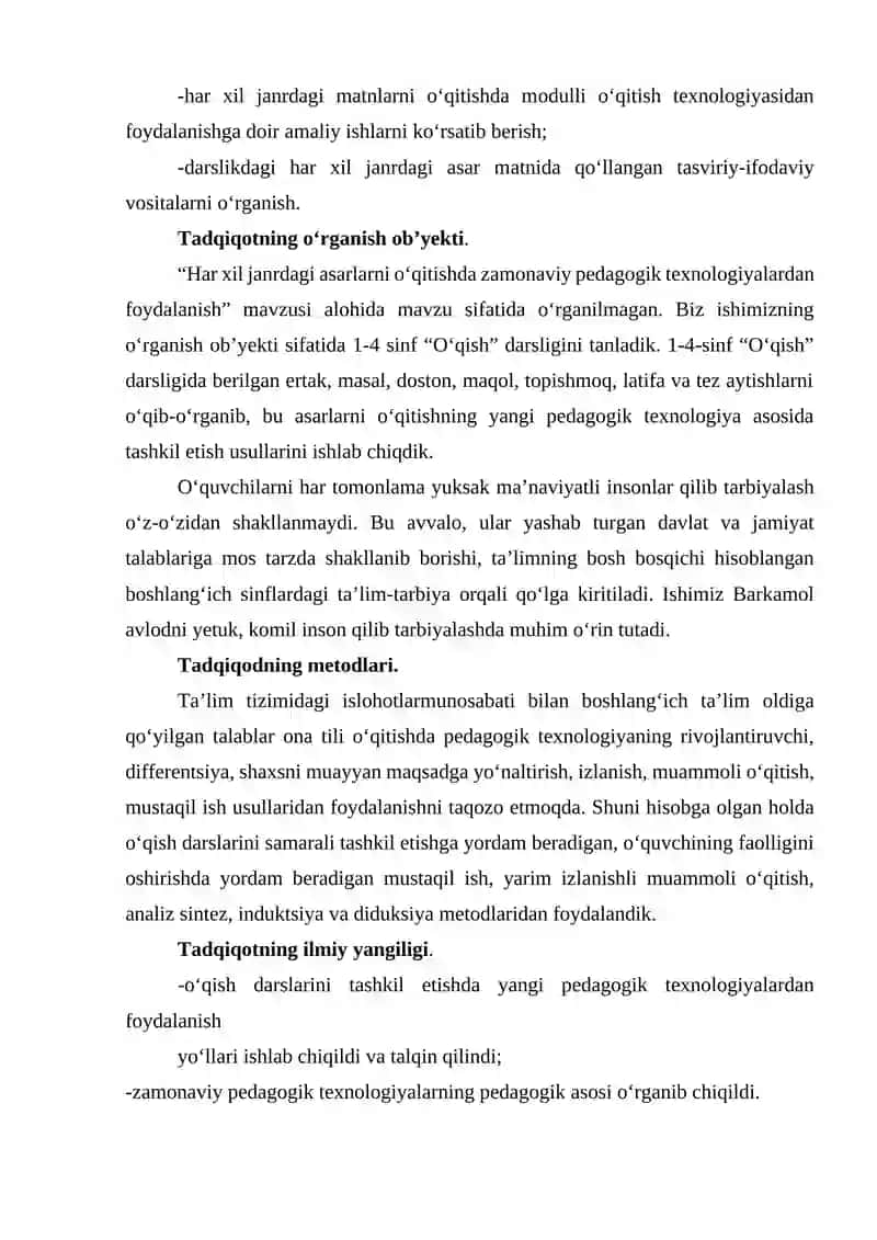 Boshlanģich Sinf óquvchilarini Ifodali óqishga órgatish 3