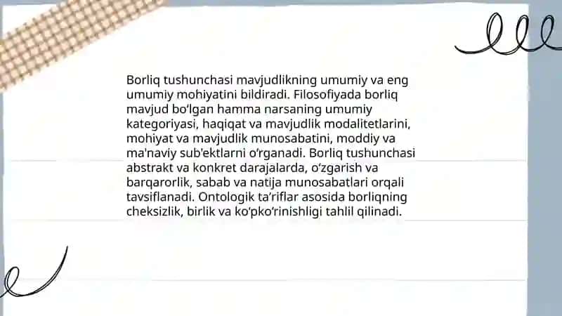 Borliq falsafasi 3
