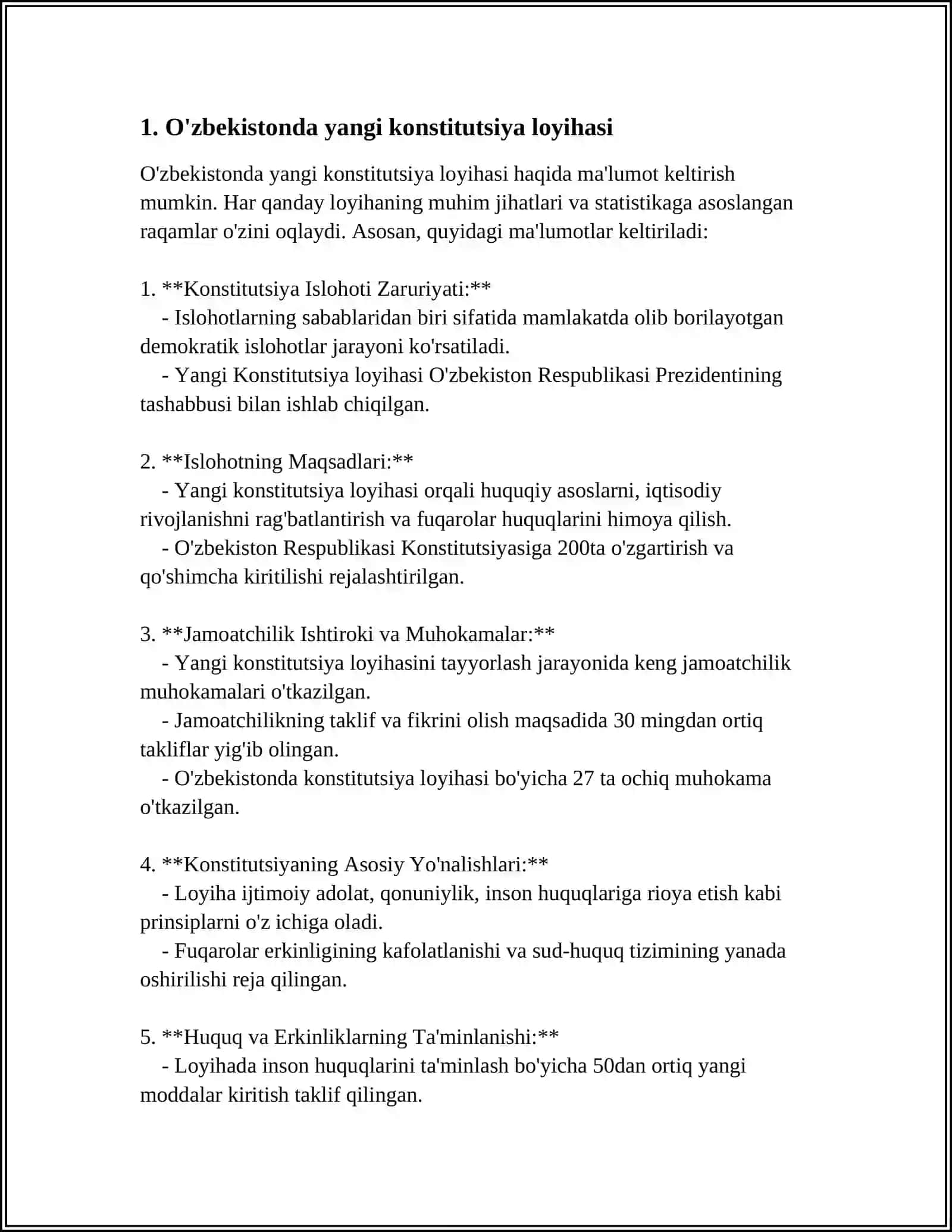 Yangi O'zbekistonda Inson Haq - Huquqlari va Erkinliklari Kafolatinin Yaratilishi 3