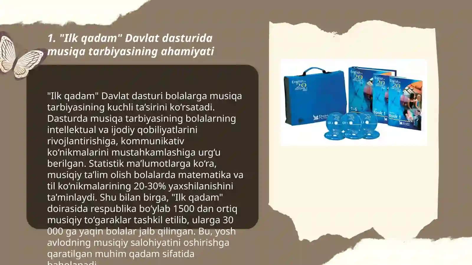 Ilk qadam – Davlat dasturida MTT da musiqa tarbiyasi haqida 3
