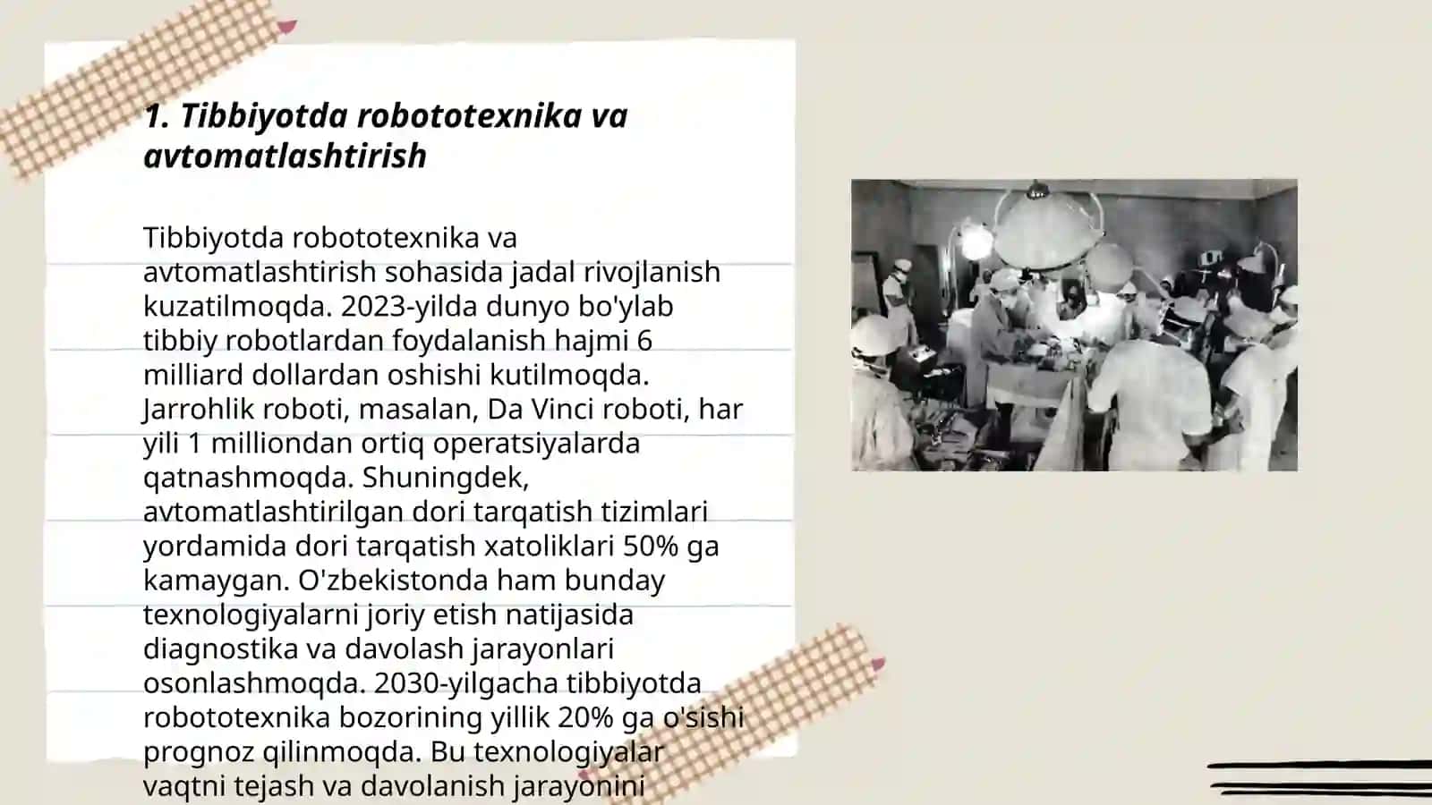 Tibbiyotda ishchi o'rinlarini avtomatlashtirishga va tibbiy masalalarni yechishda axborot texnologiyalari 3