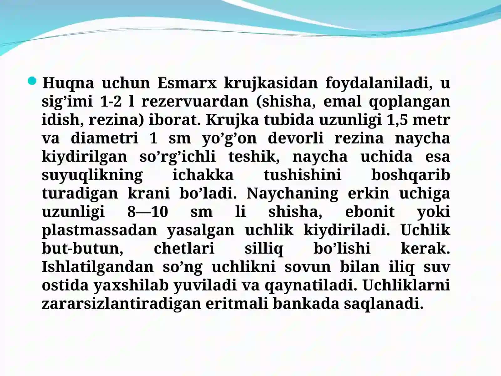 Huqna (klizma)lar va ularni amalga oshirish texnikasi 3