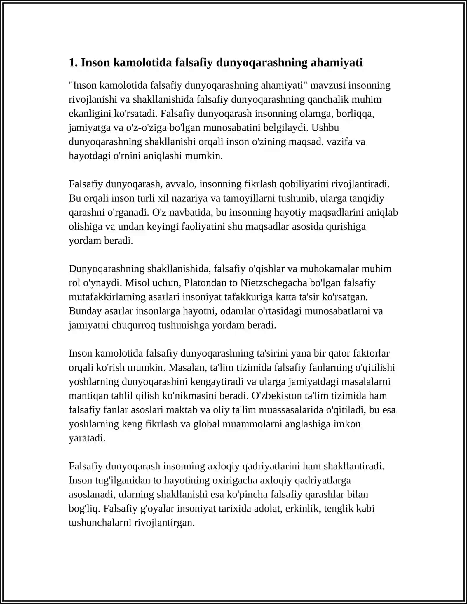 INSONNING MANAVIY KAMOLOTIDA FALSAFIY DUNYOQARASHNING ROLI 3