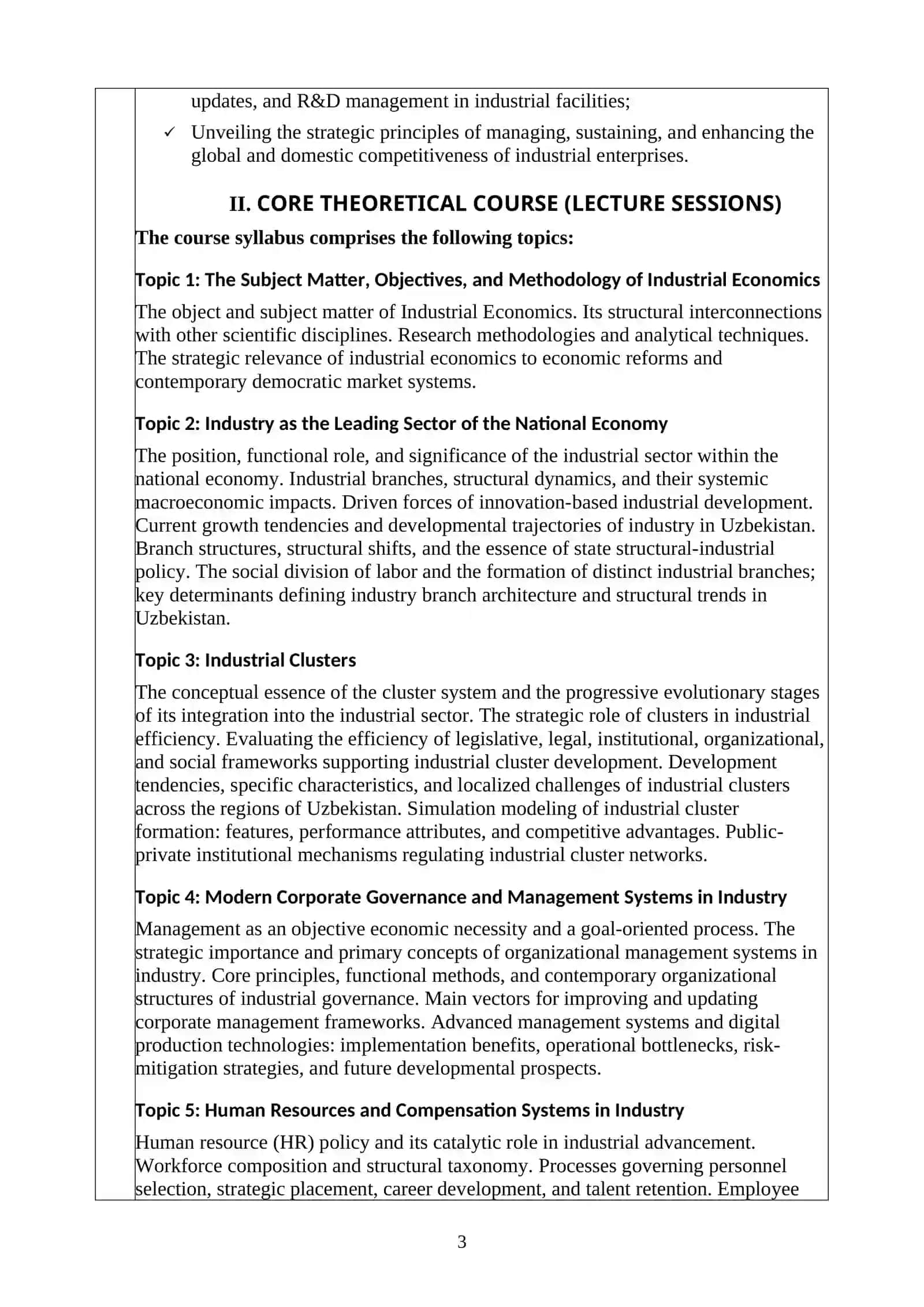Industrial Economics 3