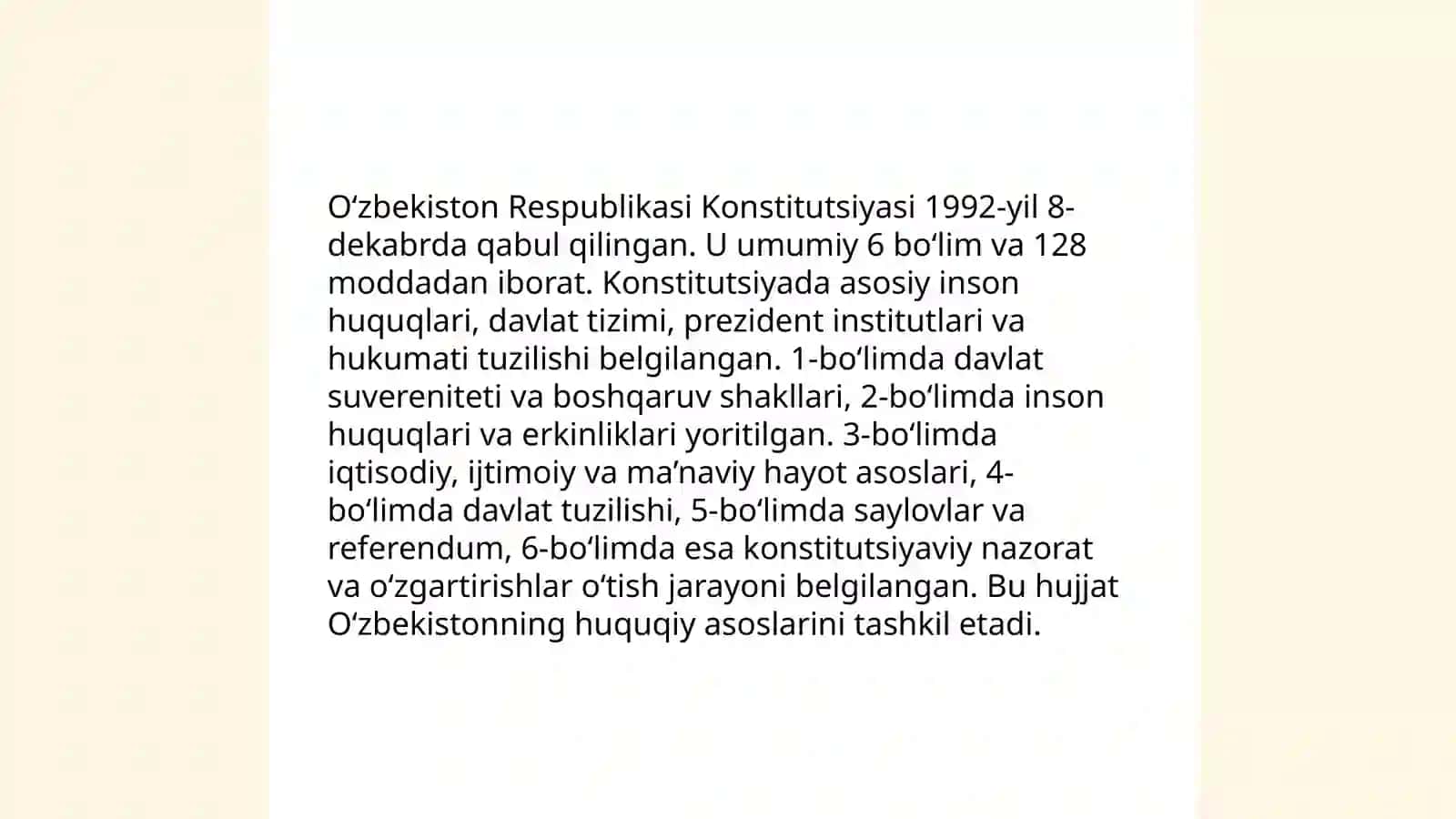 O‘zbekiston Respublikasi Konstitutsiyasi 3