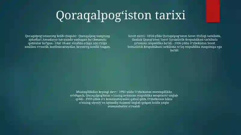 Mustaqillik Yillarida Qoraqalpogiston Respublikasi 3