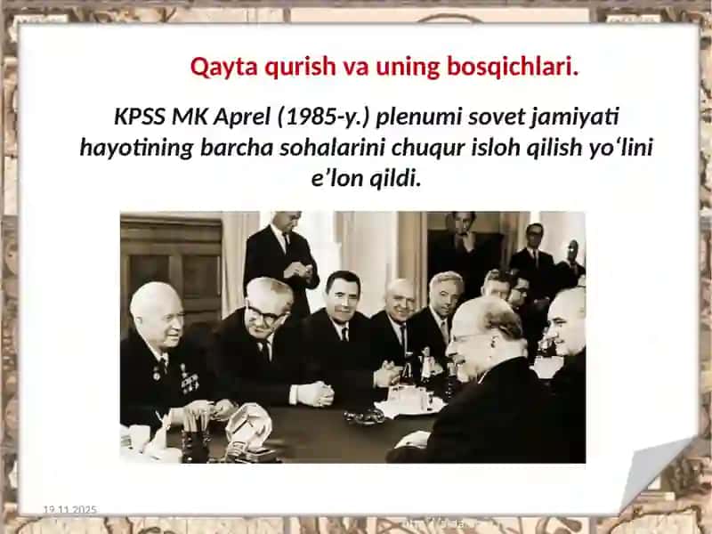 Qayta qurish siyosati va uning inqirozi. Farg‘ona fojialari 3