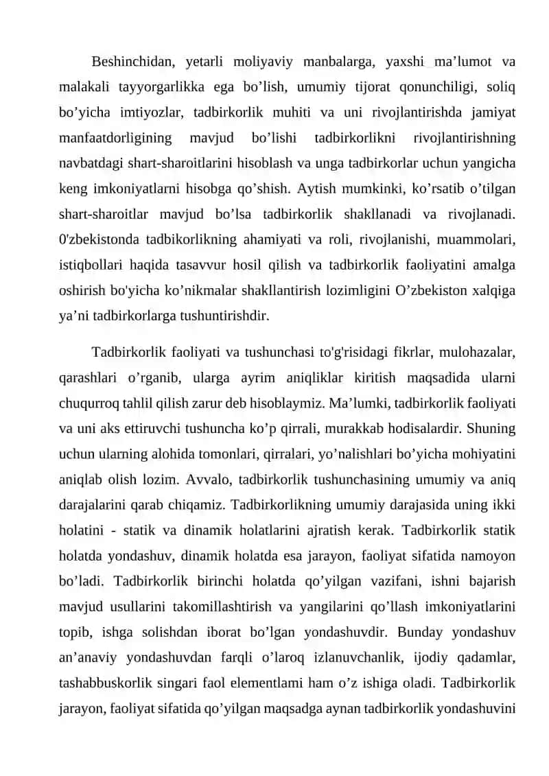 Tadbirkorlik faoliyati va uning shakillari 3