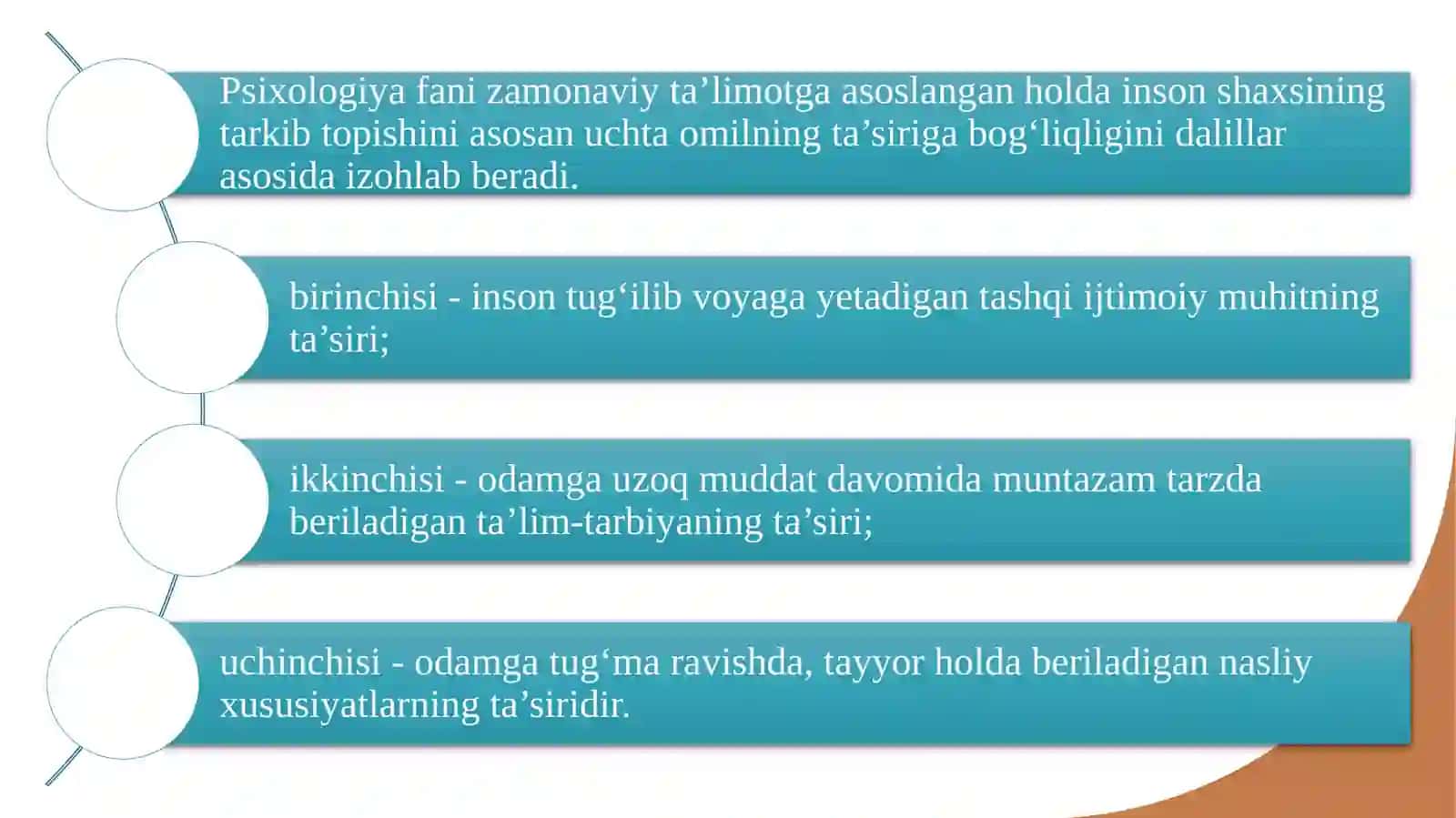 Ta‘lim va psixik rivojlanish munosabati mavzusida slayd 3