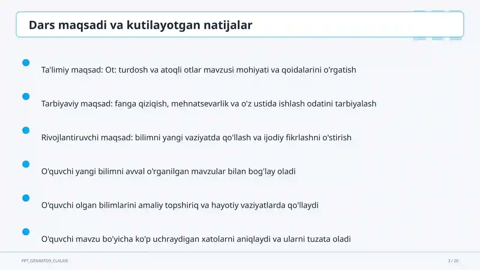 Ona tili (5–11) 3