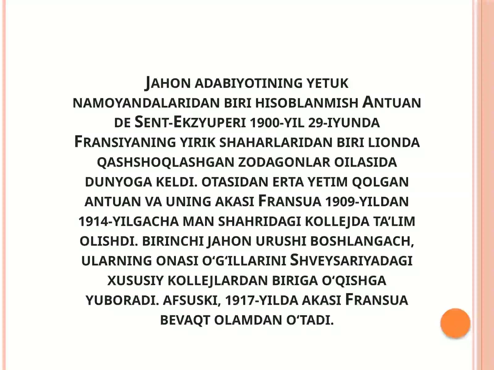 Kichkina shahzoda mavzusida taqdimot 3