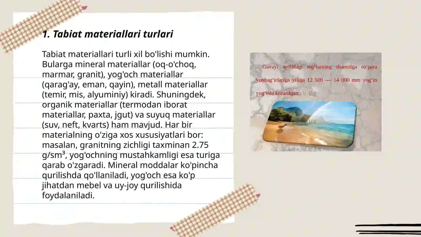 Tabiat materiallaridan koʻrgazmalar tayyorlash 3