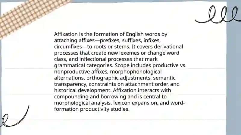 Affixation- major types ppf creating new words 3