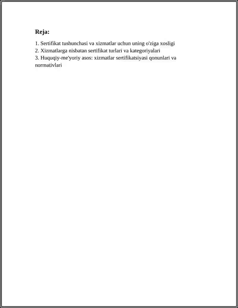 XIZMATLAR UCHUN SERTFIKATLARNING OʻZIGA XOS JIHATLAR 3