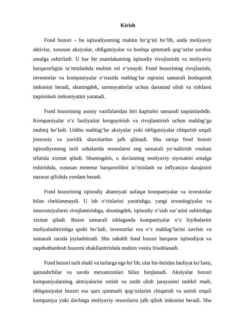 Fond birjalari va fond bozori ishtirokchilari 3