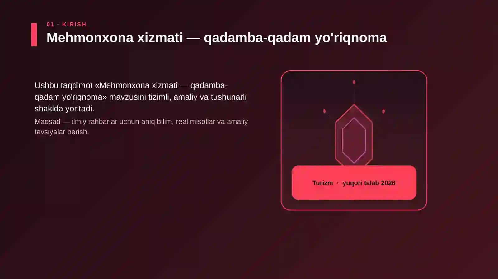 Mehmonxona xizmati — qadamba-qadam yo'riqnoma 3