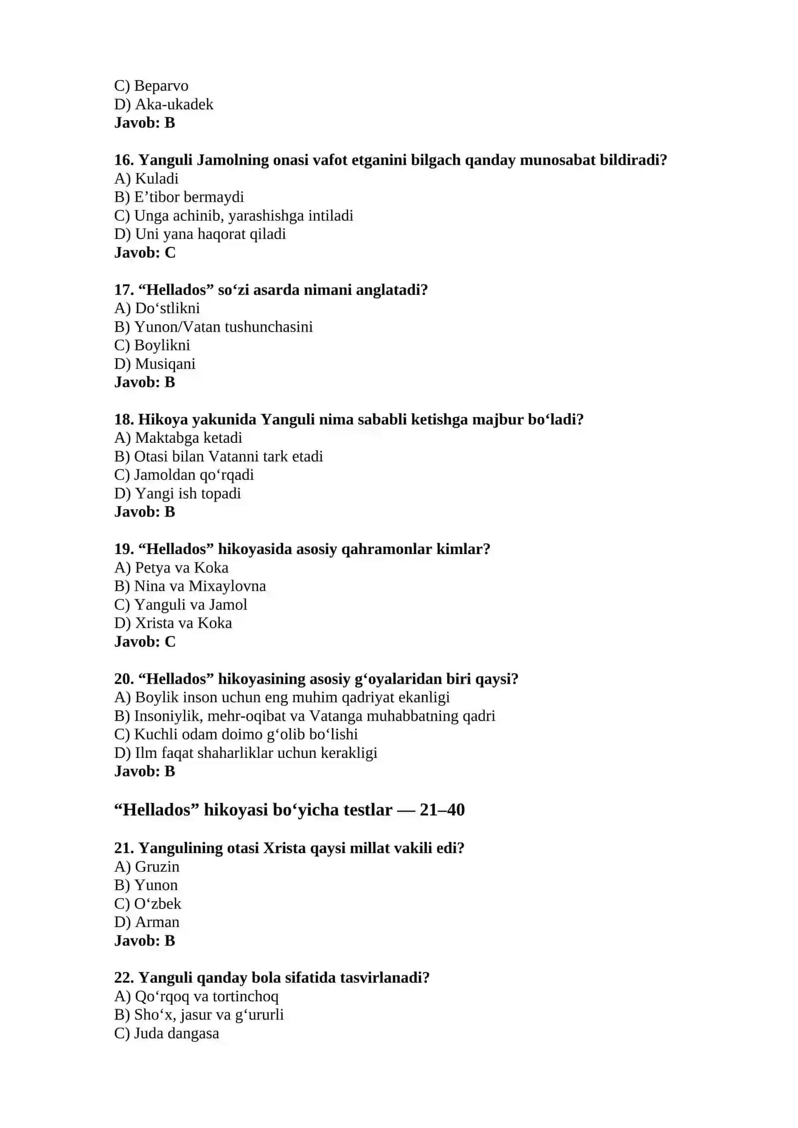"Hellados hikoyasi test" 3