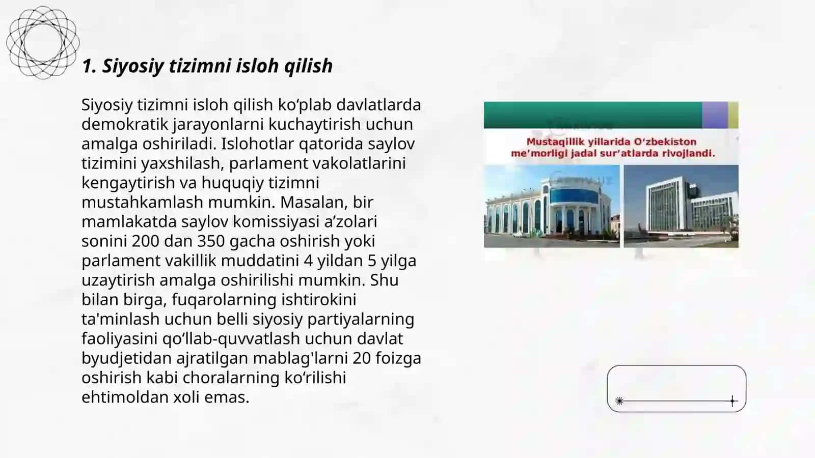 Siyosiy tizimni isloh qilish 3
