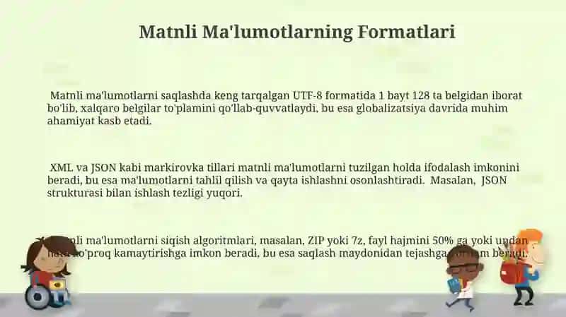 Kompyuterda maʼlumotlar formatlari va interfeyslar 3