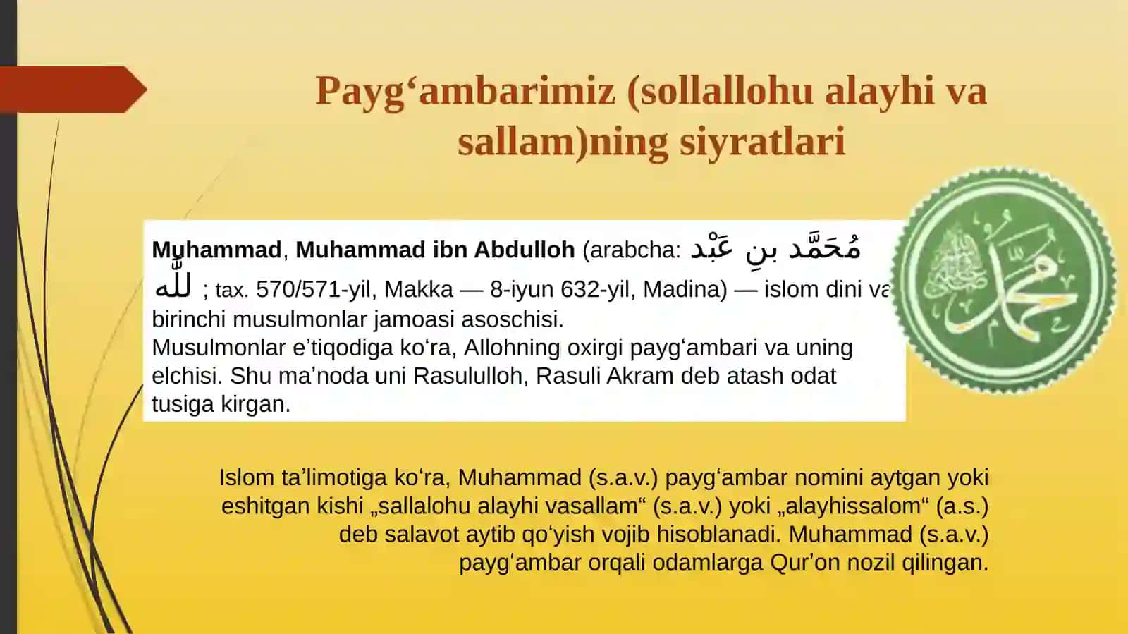Muhammad alayhissalom Paygʻambarning hayoti va uning Islom uchun olib borgan kurashlari 3