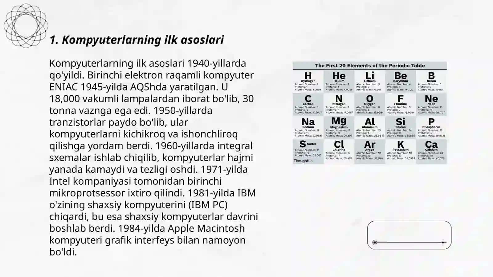 Kompyuterlarning paydo bo‘lishi va rivojlanishi 3