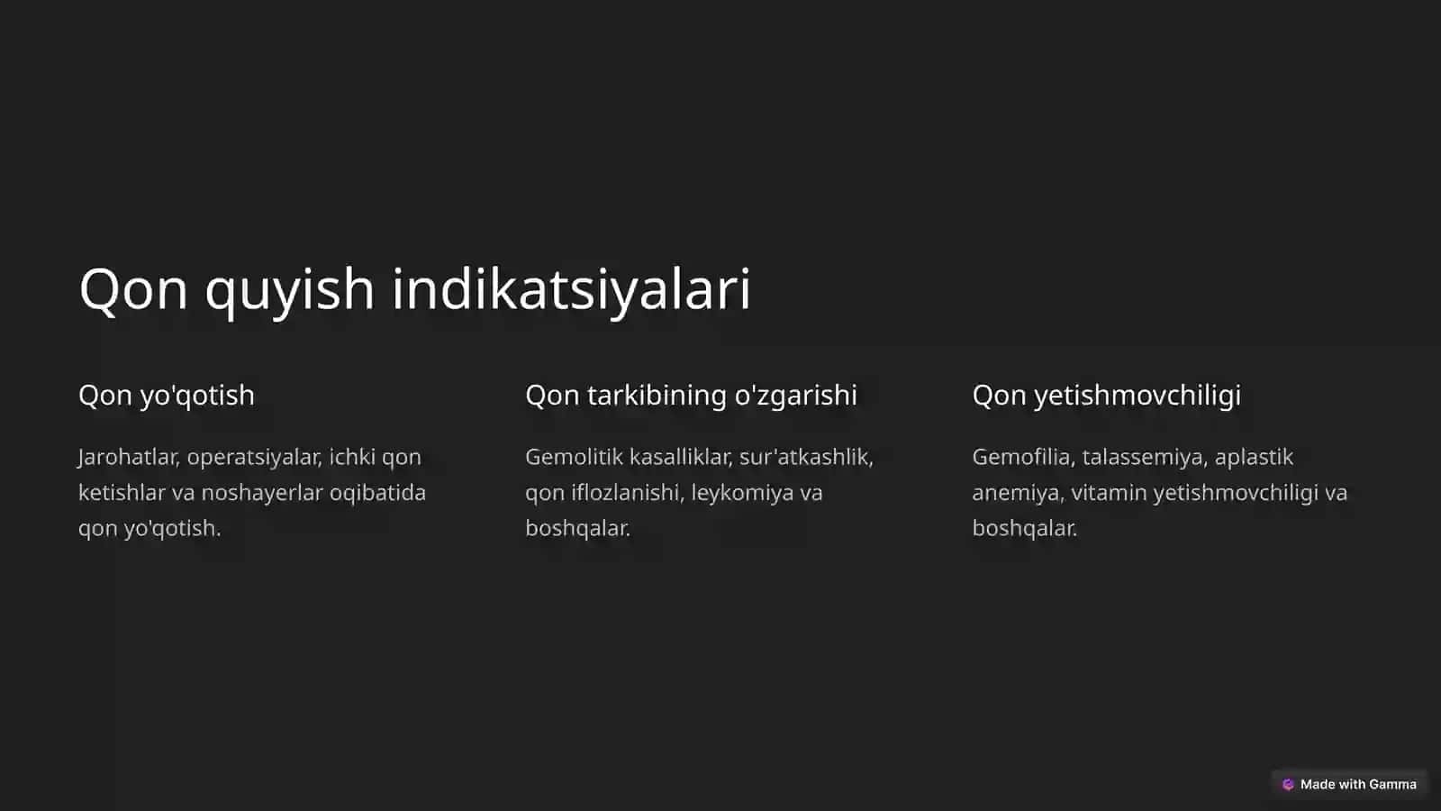 Transfuziologiya asosiy tushunchalari 3