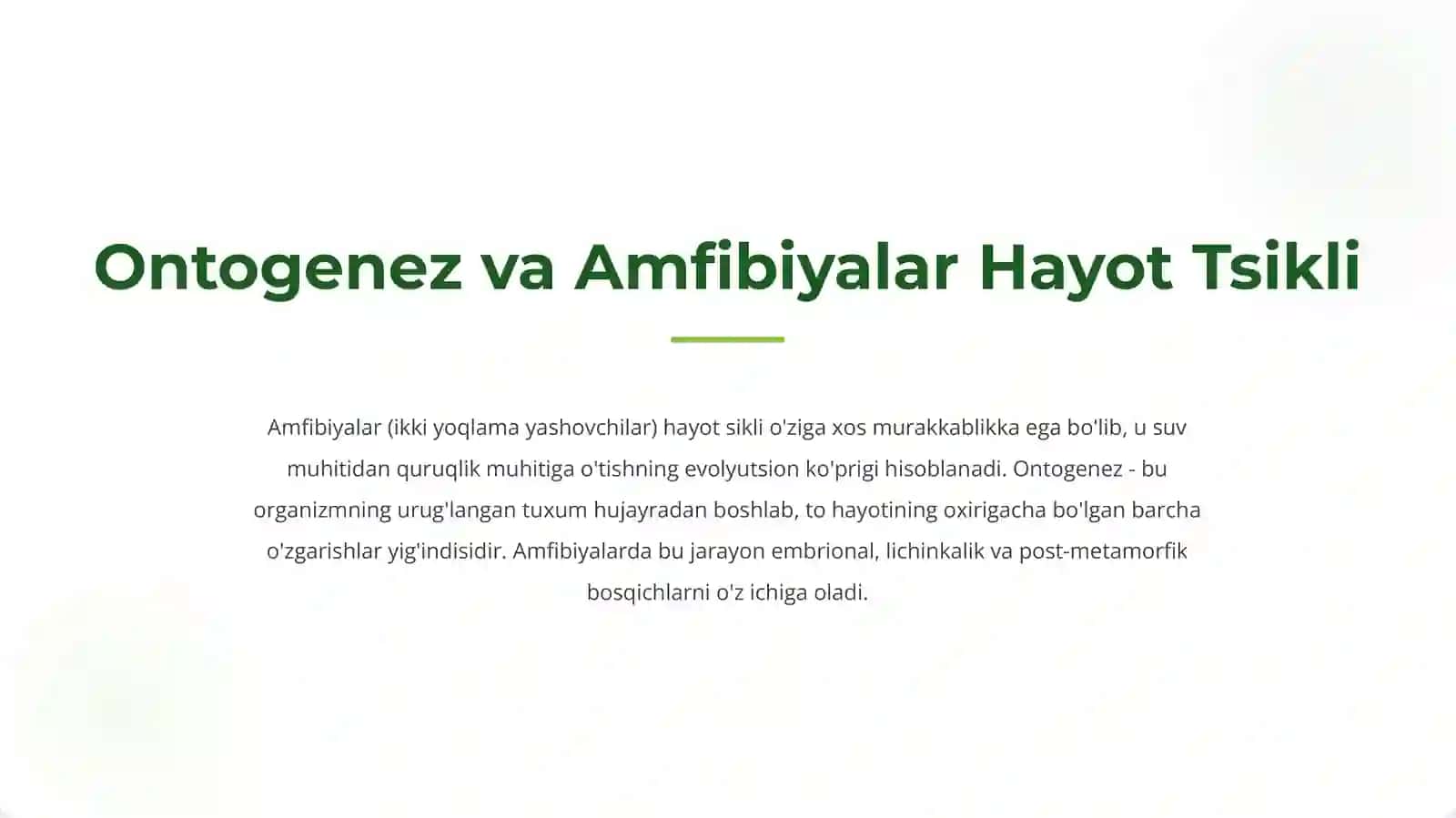 Amfibiyalarning Individual Rivojlanish Xususiyatlari 3