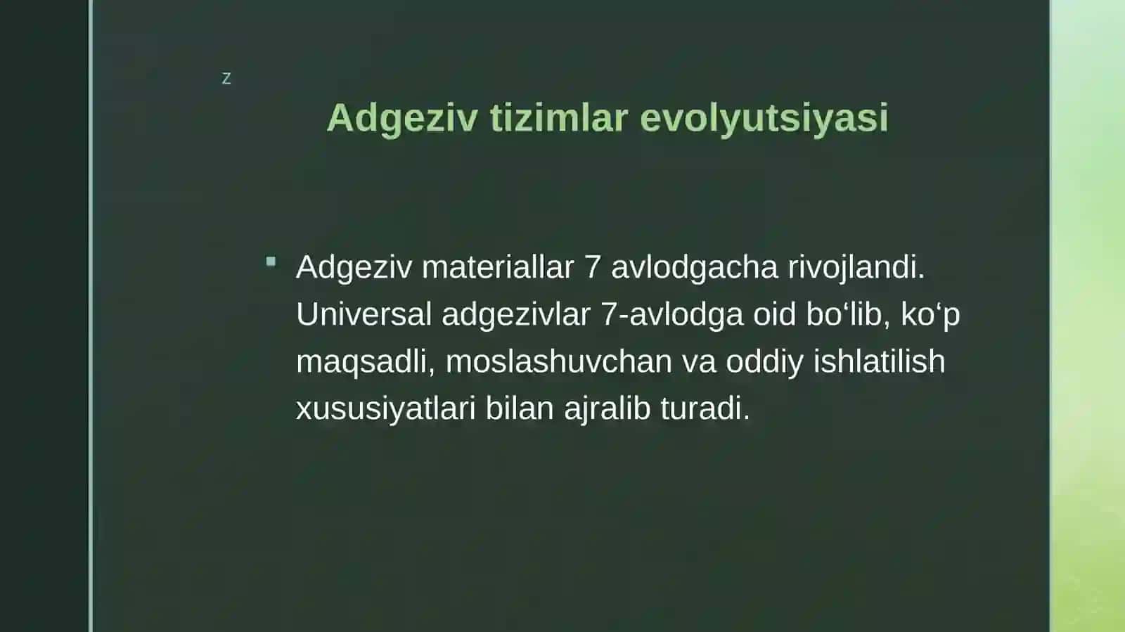 Universal Adgeziv Tizimlar 3