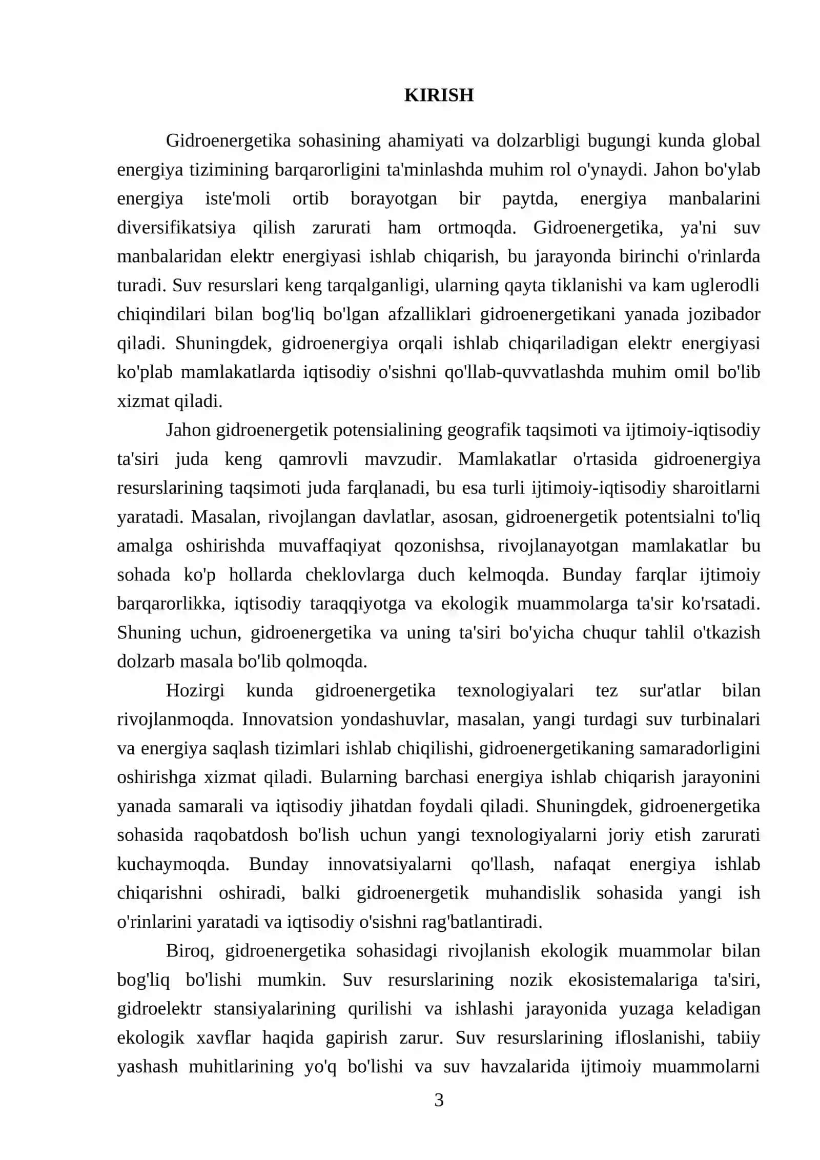 Jahon gidroenergetik potensiali tahlili 3