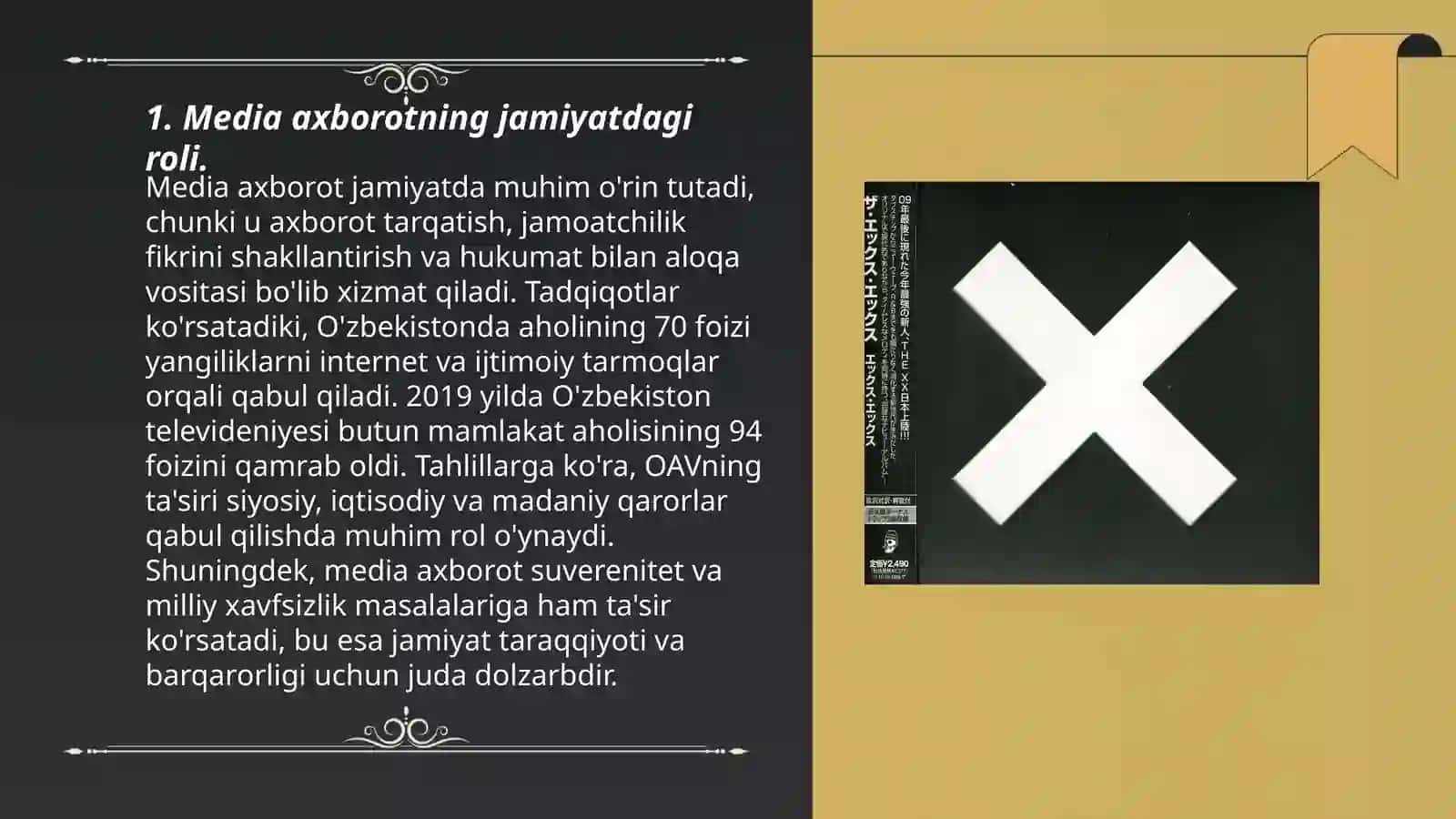 Mediada axborotning roli va ommaviy axborot vositalari 3