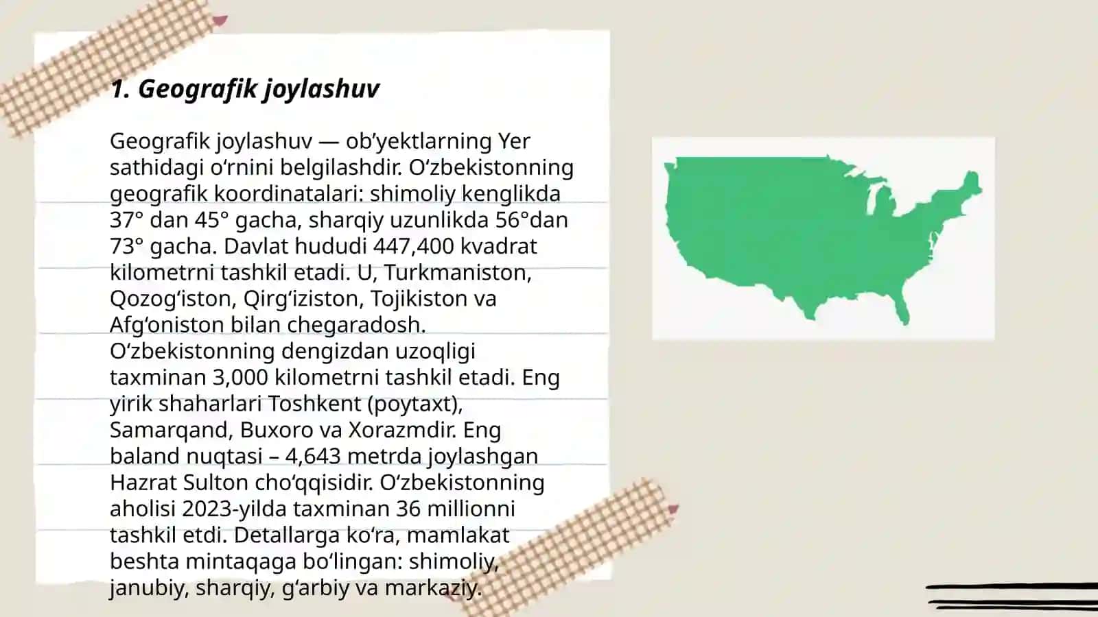 O'zbekiston geografik o'rni Maʼmuriy tuzilishi 3