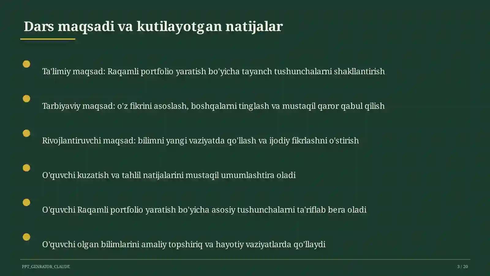 Raqamli portfolio yaratish 3