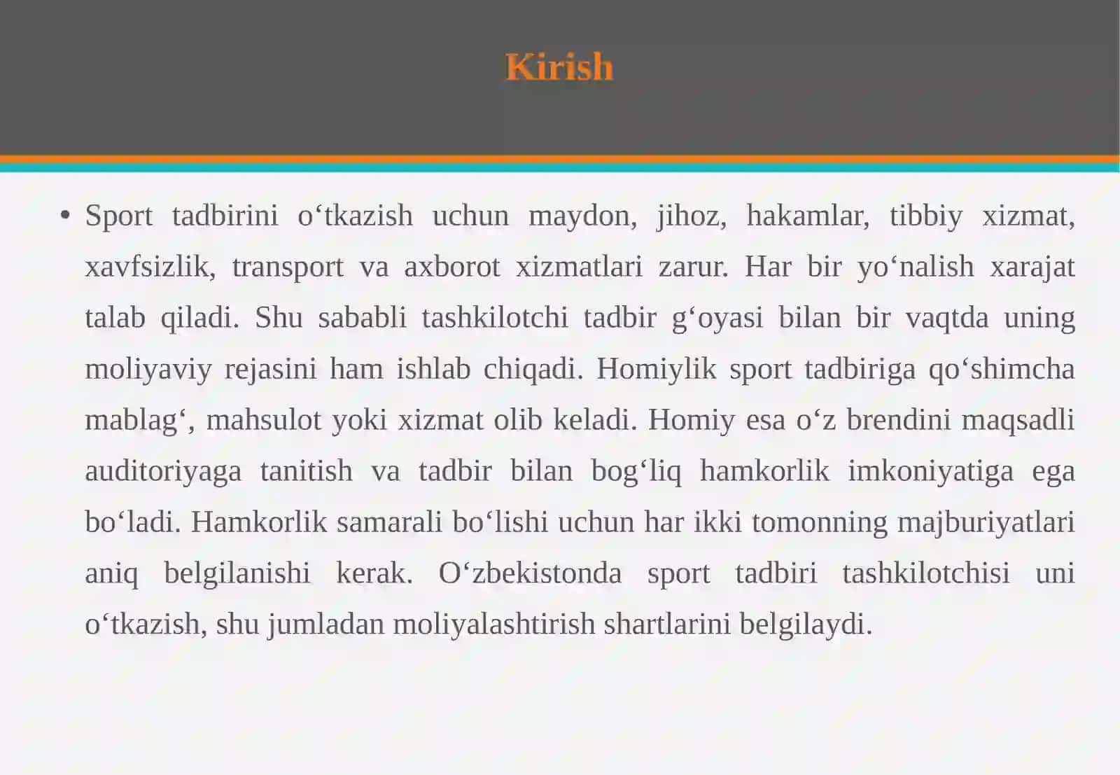 Sport tadbirlarini moliyalashtirish va homiylarni jalb qilish 3