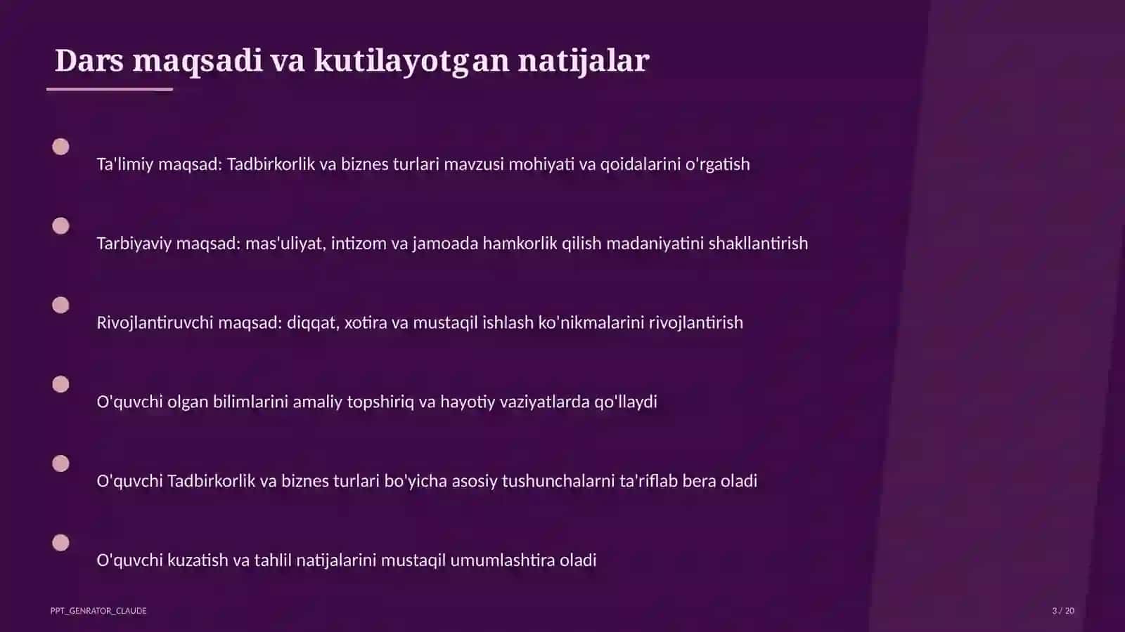 Huquq va iqtisodiyot asoslari (9–11) — o'qituvchilar uchun 3