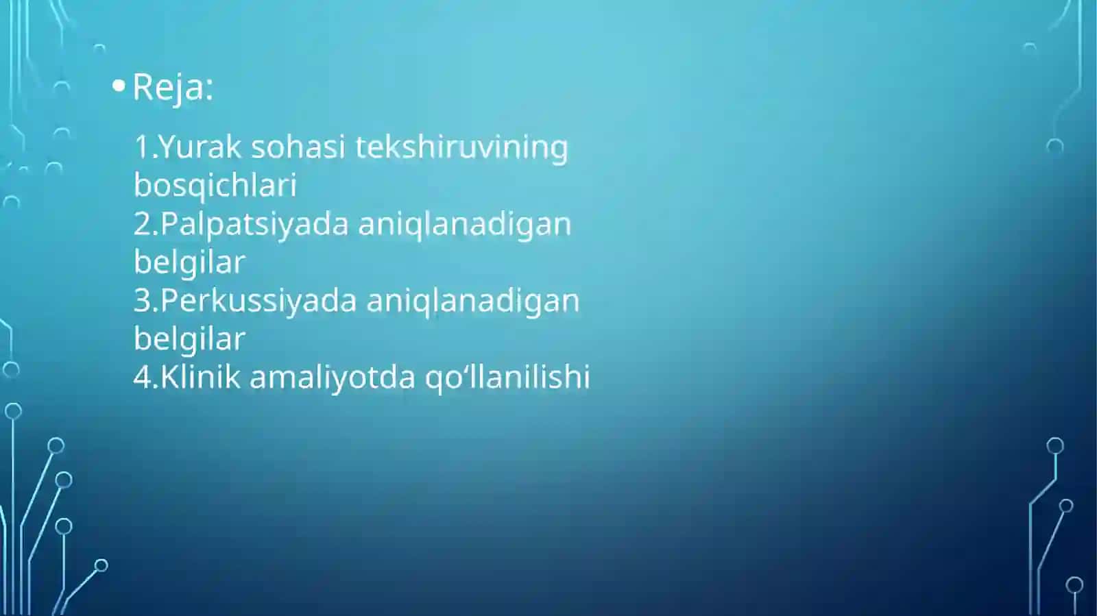 Amaliy ko‘nikmalarni topshirish yurak sohasi perkussiyasi va palpatsiyasi 3