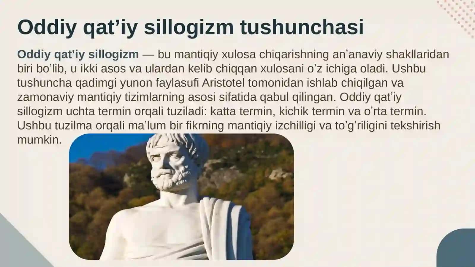Oddiy qatʼiy sillogizm 3