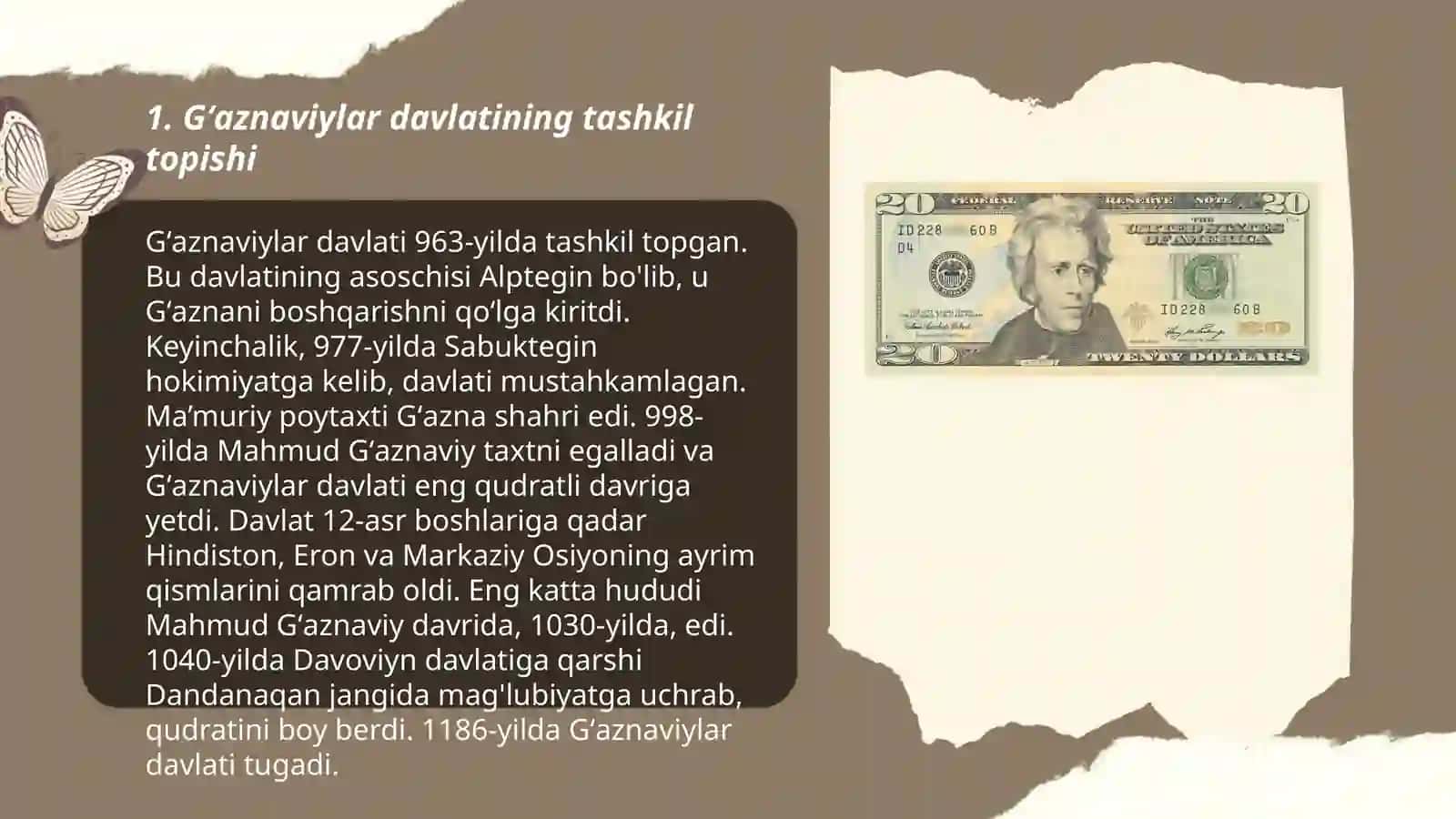 7-sinf Oʻzbekiston tarixi Gʻaznaviylar mavzusi 3
