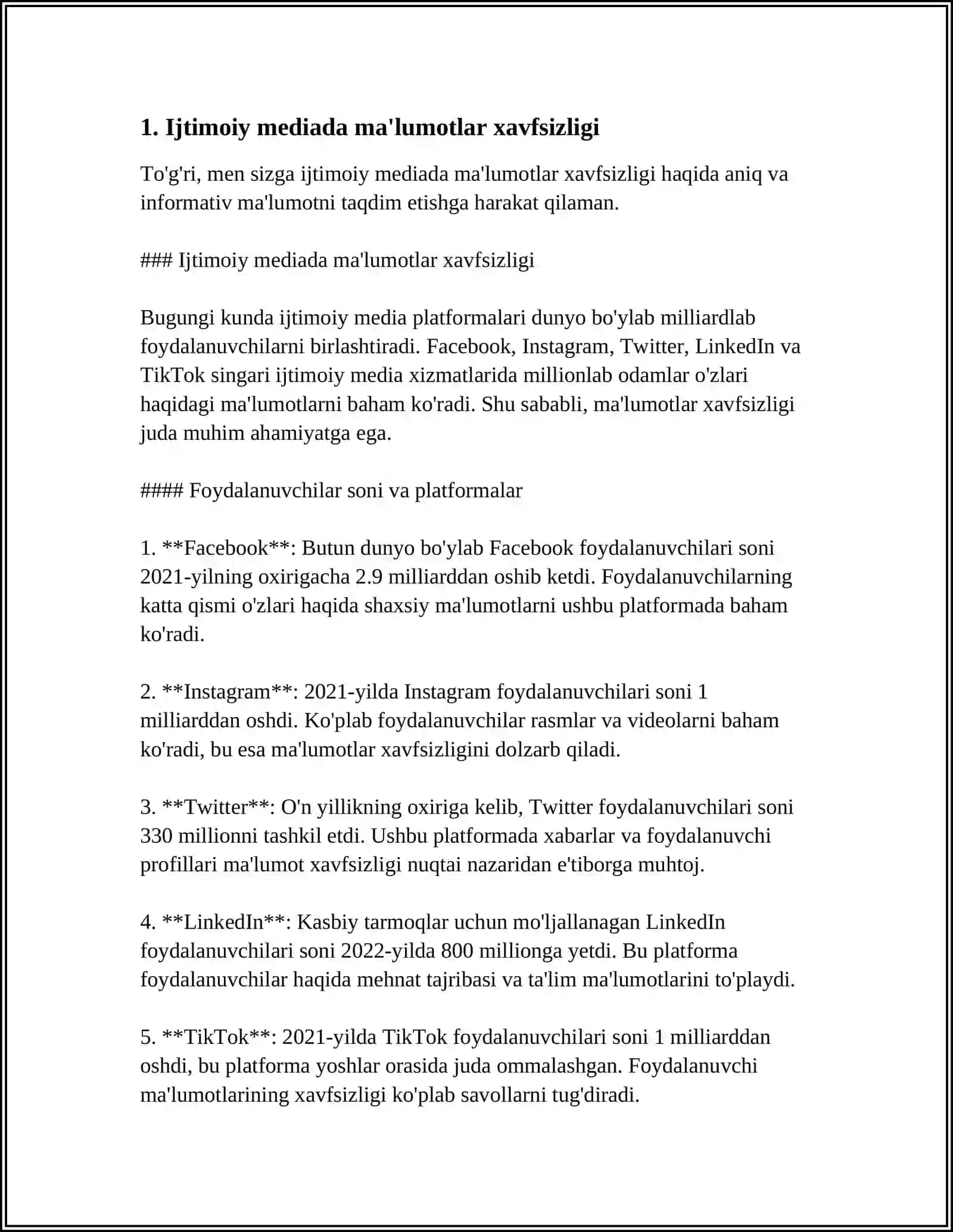 Ijtimoiy Mediada Tahdid va Xavf -Xatarlar 3